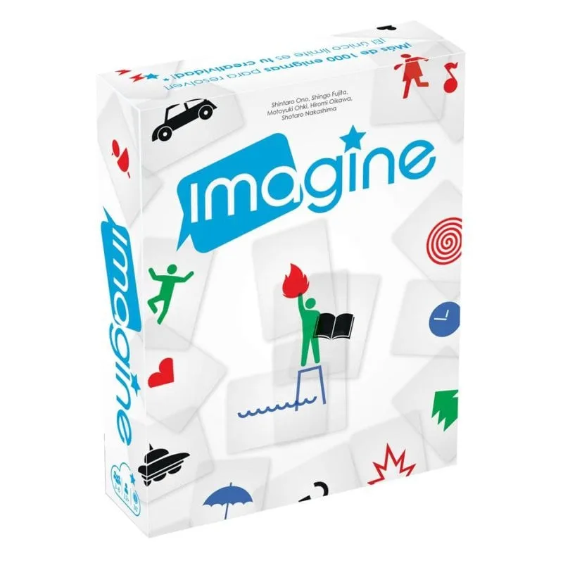 Gioco da tavolo Asmodee Imagine carte trasparenti enigmi 3-8 giocatori - immagine 1