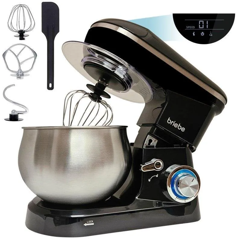 Impastatrice Briebe KM1164 5L 1800W Touch LED 6 velocità Nero - immagine 1