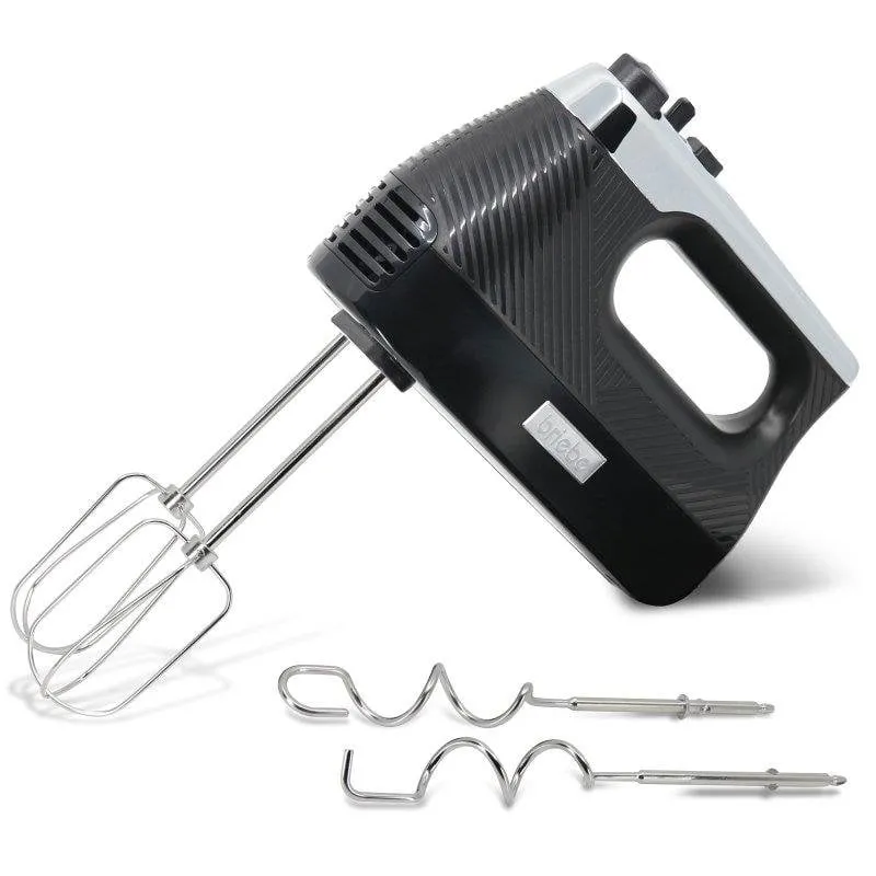 Sbattitore Briebe Hm1174blk 400W 5 velocità Turbo Nero Accessori Inox - immagine 1