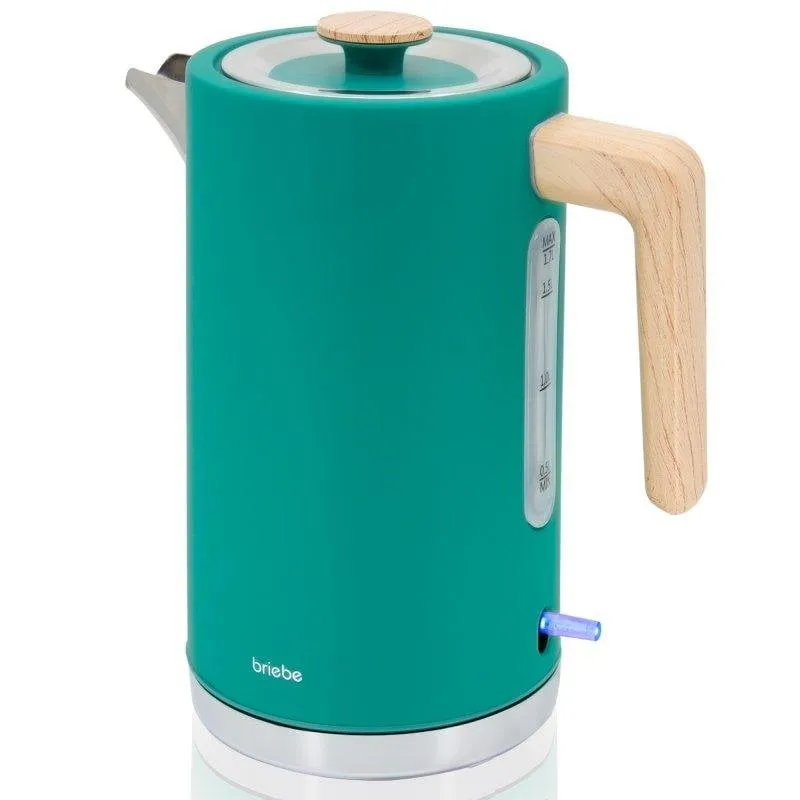 Bollitore Briebe KT1165GRE 1,7L Acciaio Inox Nordic Design Verde 2200W Wireless - immagine 1