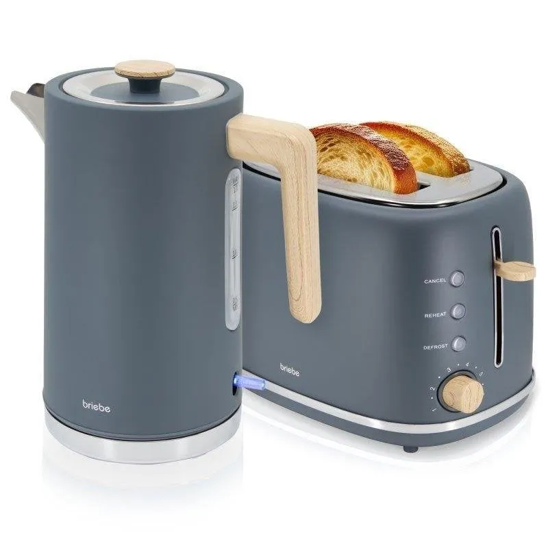 Tostapane Briebe SKT1167GRY 2 fessure larghe 870 W 6 livelli Grigio - immagine 1