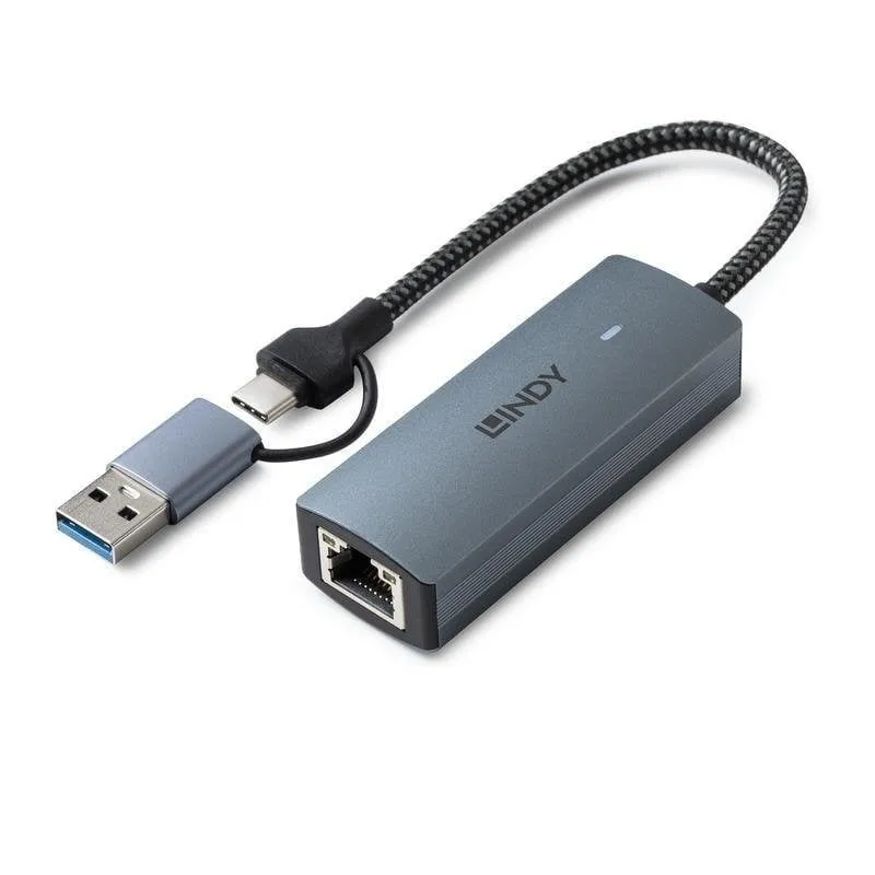 Hub Lindy 1 porta 5000 Mbit/s Ethernet Gigabit con adattatore USB-A - immagine 1