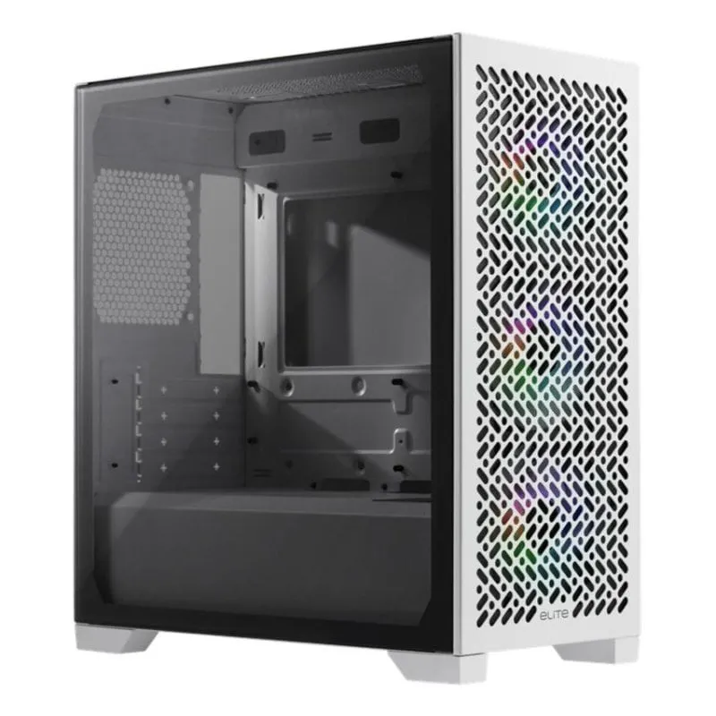 Case Cooler Master Elite 302 Mini Tower bianco Gaming Micro ATX USB-C RGB - immagine 1