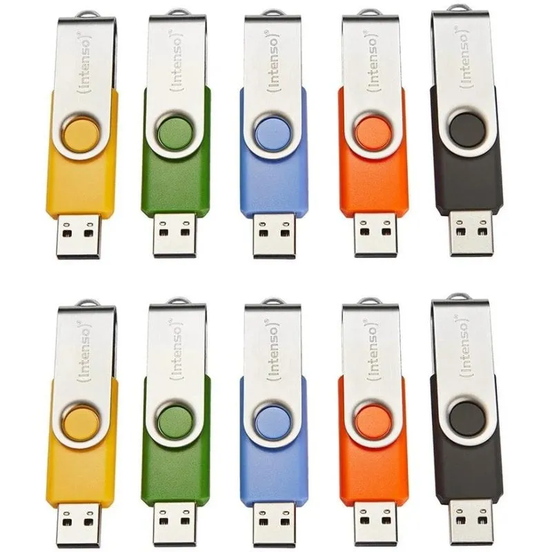 Unità flash USB Intenso Basic Line 16 GB USB 2.0 rotante colori assortiti - immagine 1