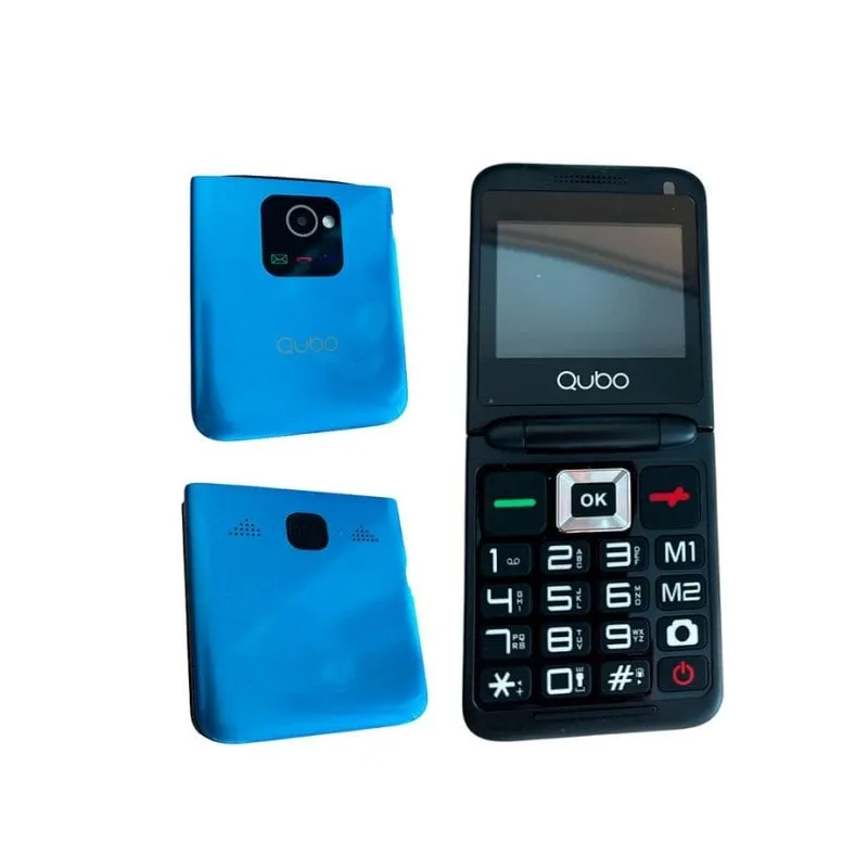 Telefono Qubo X-10BK Dual SIM flip 2.4" 0,3MP Bluetooth FM Blue - immagine 1