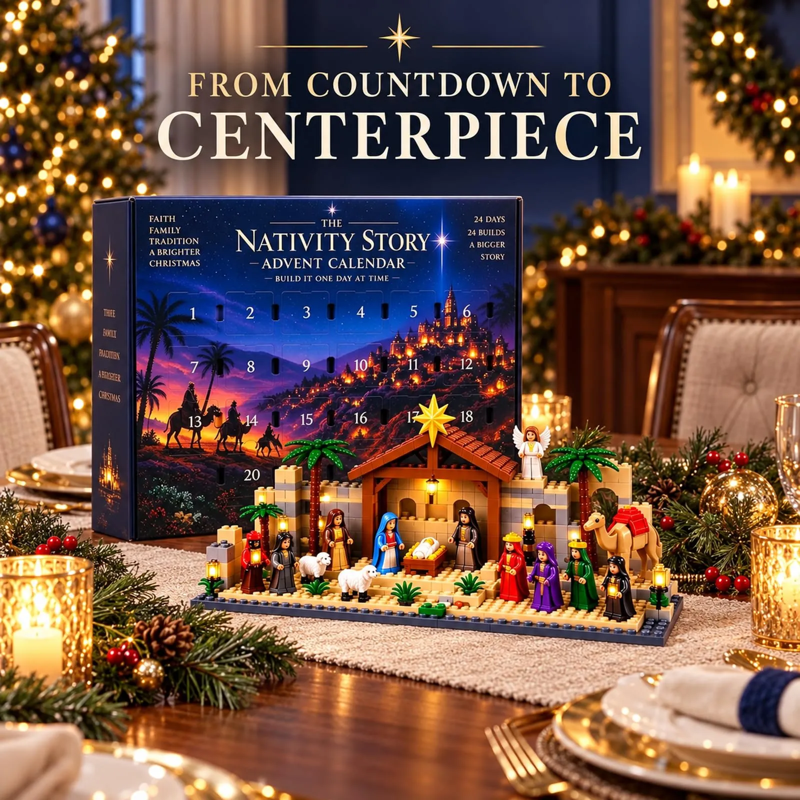 Calendario Avvento 2026 con 24 Mattoncini, Natività Cristiana - immagine 8