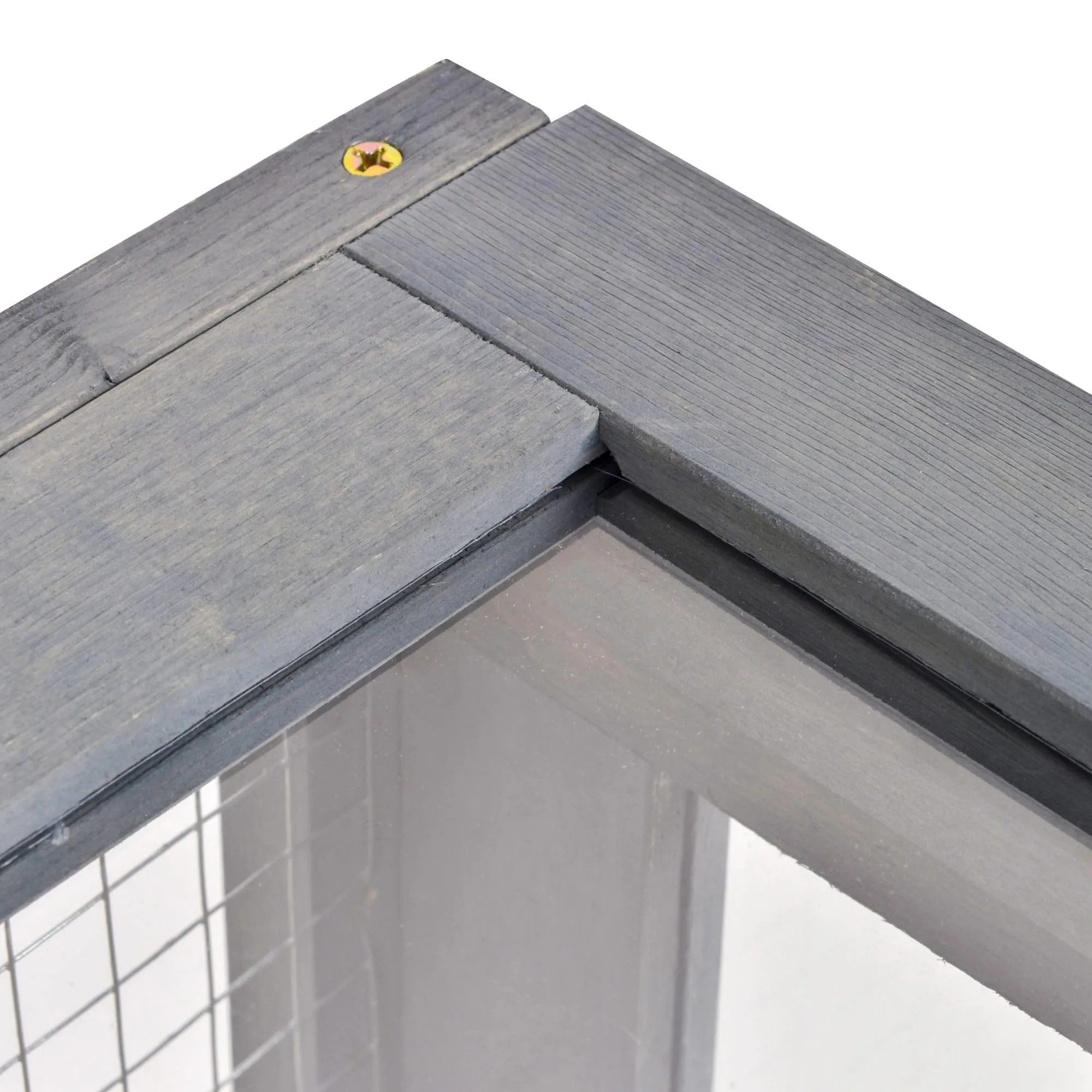 PawHut Terrario Casa per Tartarughe di Terra, 91x60.5x32 cm, Grigio - immagine 4