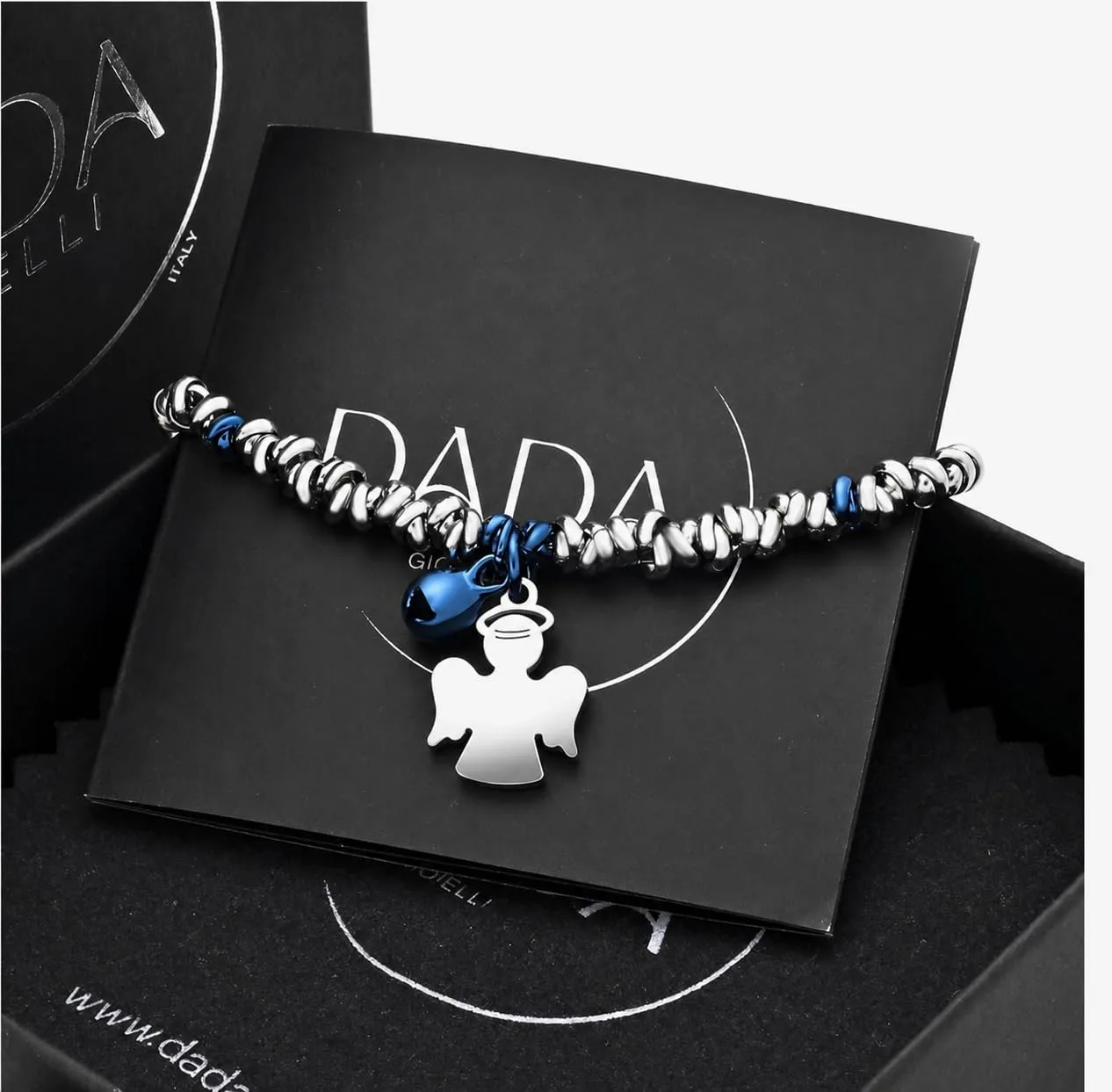Dada Gioielli Bracciale Donna Anelli Intrecciati Nodino Acciaio Inox - immagine 2