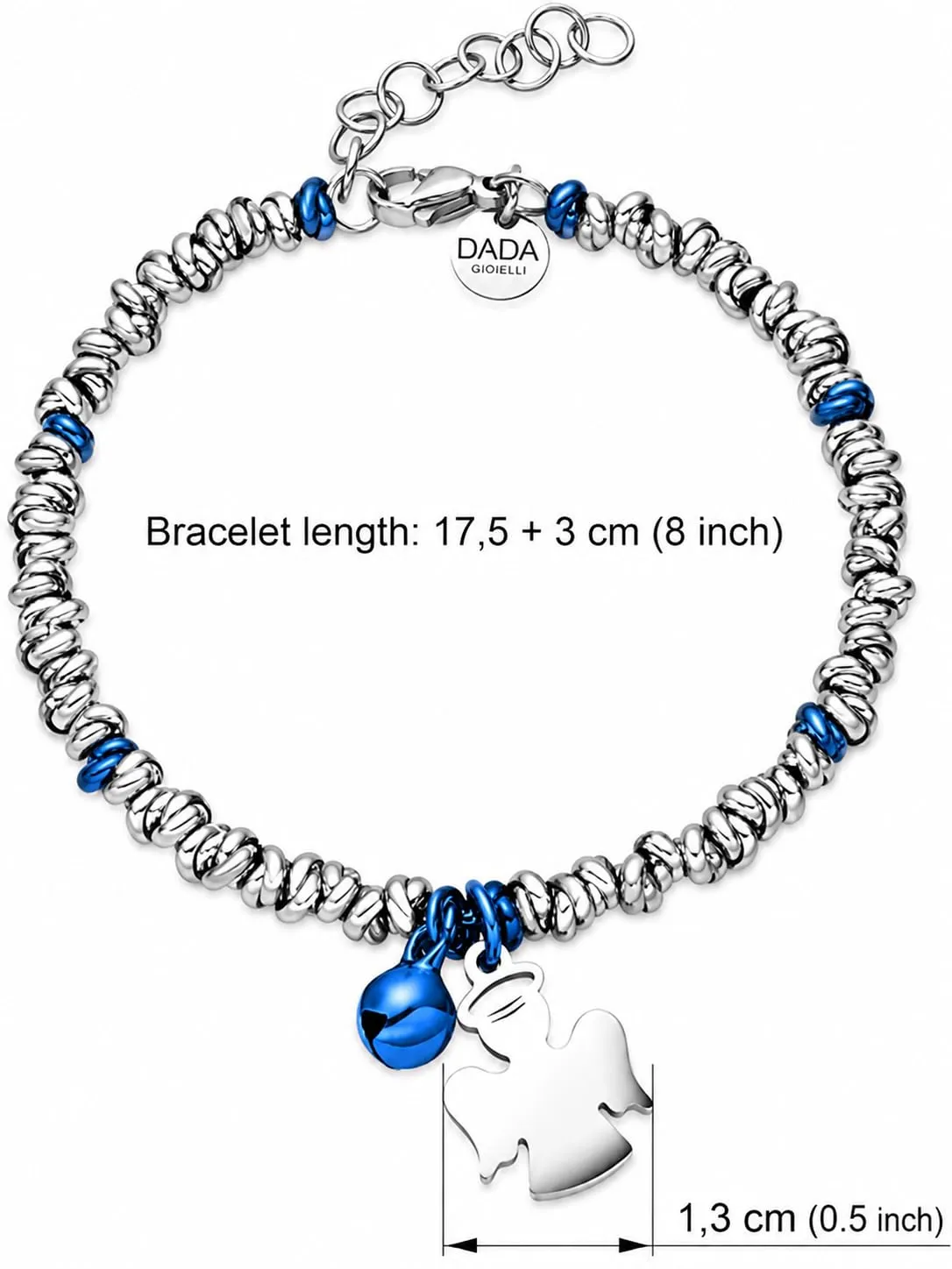Dada Gioielli Bracciale Donna Anelli Intrecciati Nodino Acciaio Inox - immagine 3