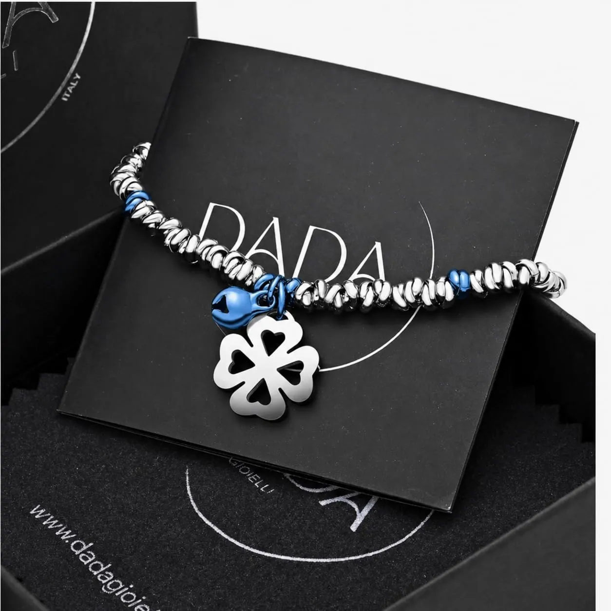 Dada Gioielli Bracciale Donna Anelli Intrecciati Nodino Acciaio Inox - immagine 2