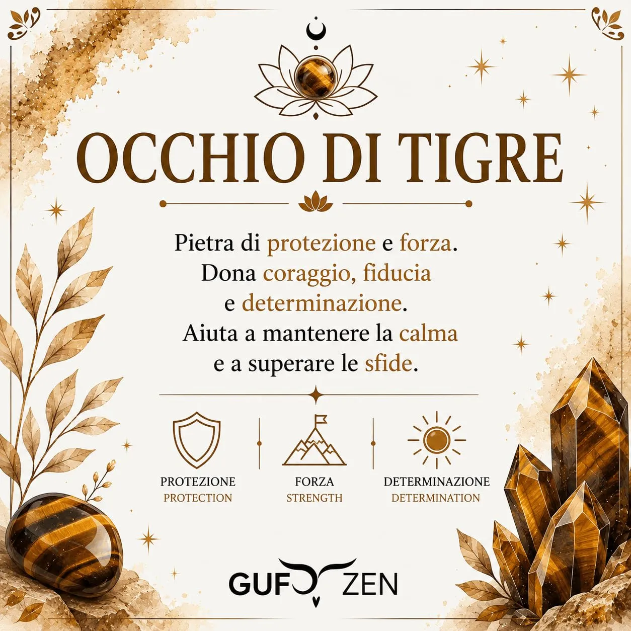 Bracciale Pietre Naturali 8mm GufoZen Regolabile - Cristalli Veri Uomo e Donna - Accessorio per Yoga e Meditazione - Idea Regalo Originale con Scatola Premium - Braccialetto Energia (Occhio di Tigre) - immagine 2