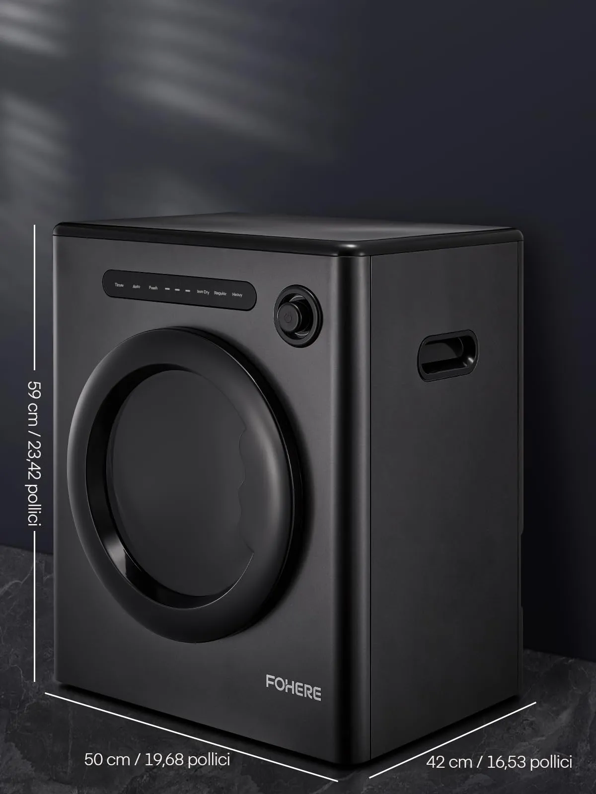 Asciugatrice Portatile, 4kg Asciugatura Intelligente, 1200W, Nero - immagine 9