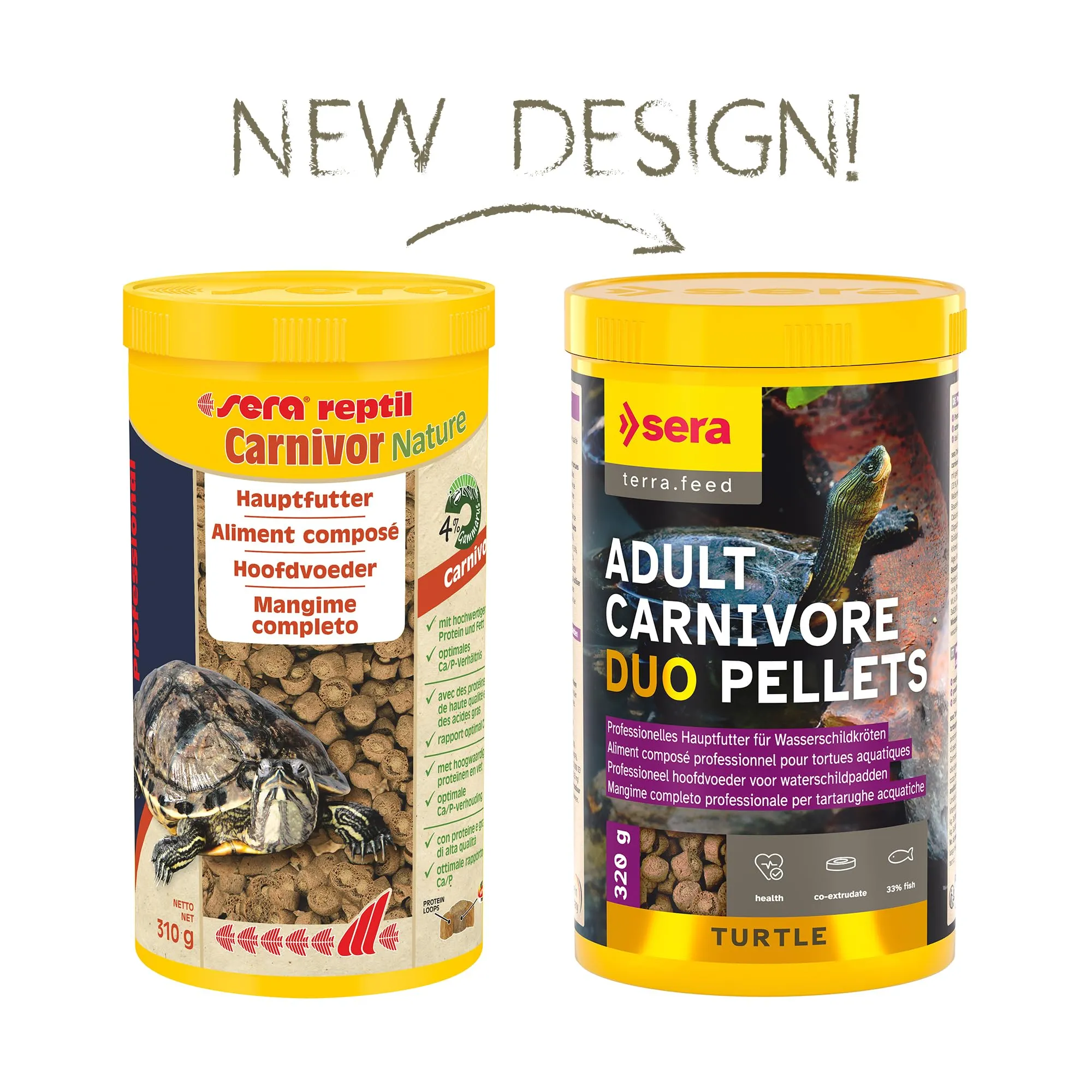 sera Turtle Adult Carnivore Duo Pellets 3,8L (1,15kg) | Mangime tartarughe acqua Adult | Cibo tartarughe d'acqua premium per tartaruga carnivora adulta | Alto contenuto di pesce | Alimento completo - immagine 2