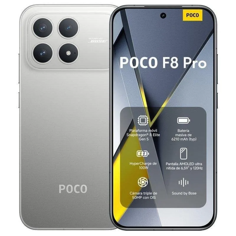 POCO F8 Pro 5G 12GB 256GB 6.59" Titanium Silver - immagine 1