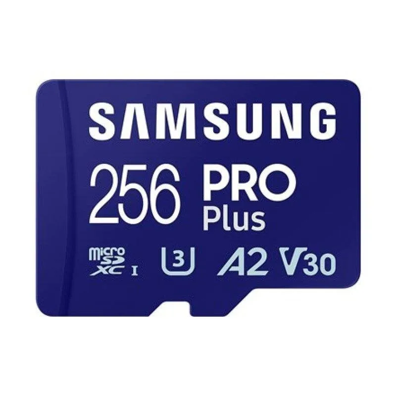 Scheda MicroSDXC Samsung MB-MD256S PRO Plus 256GB 180 MB/s UHS-I V30 A2 Blu - immagine 1