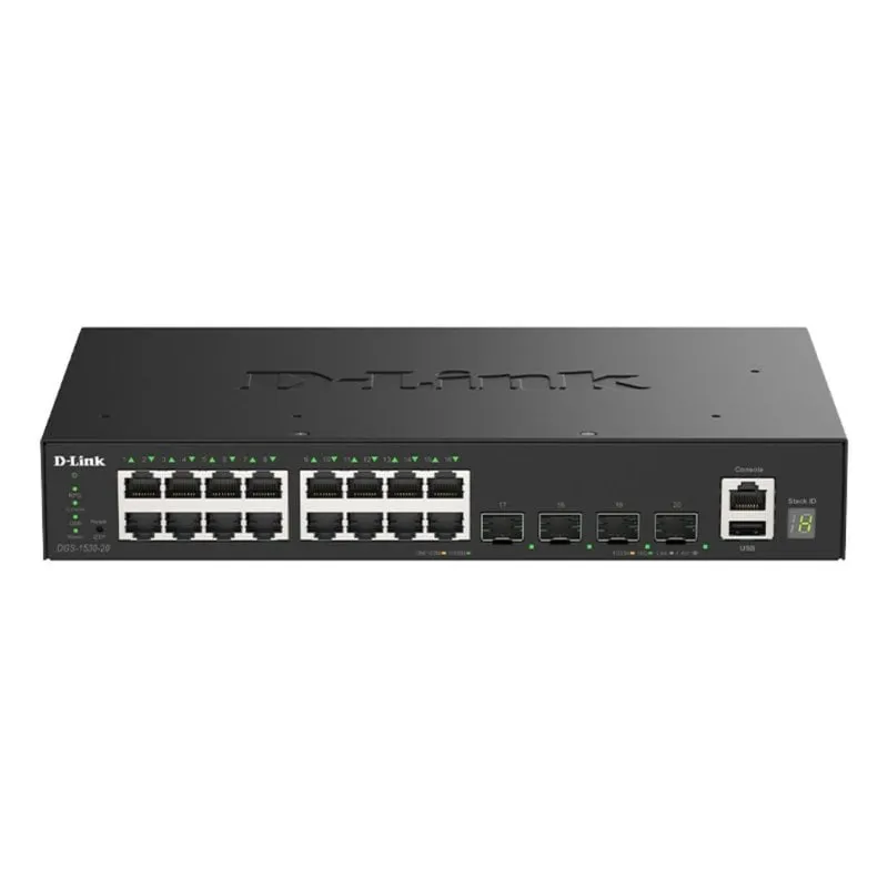 Switch D-Link DGS-1530-20/E 16 Porte Gigabit L2 Gestito Montabile Rack - immagine 1
