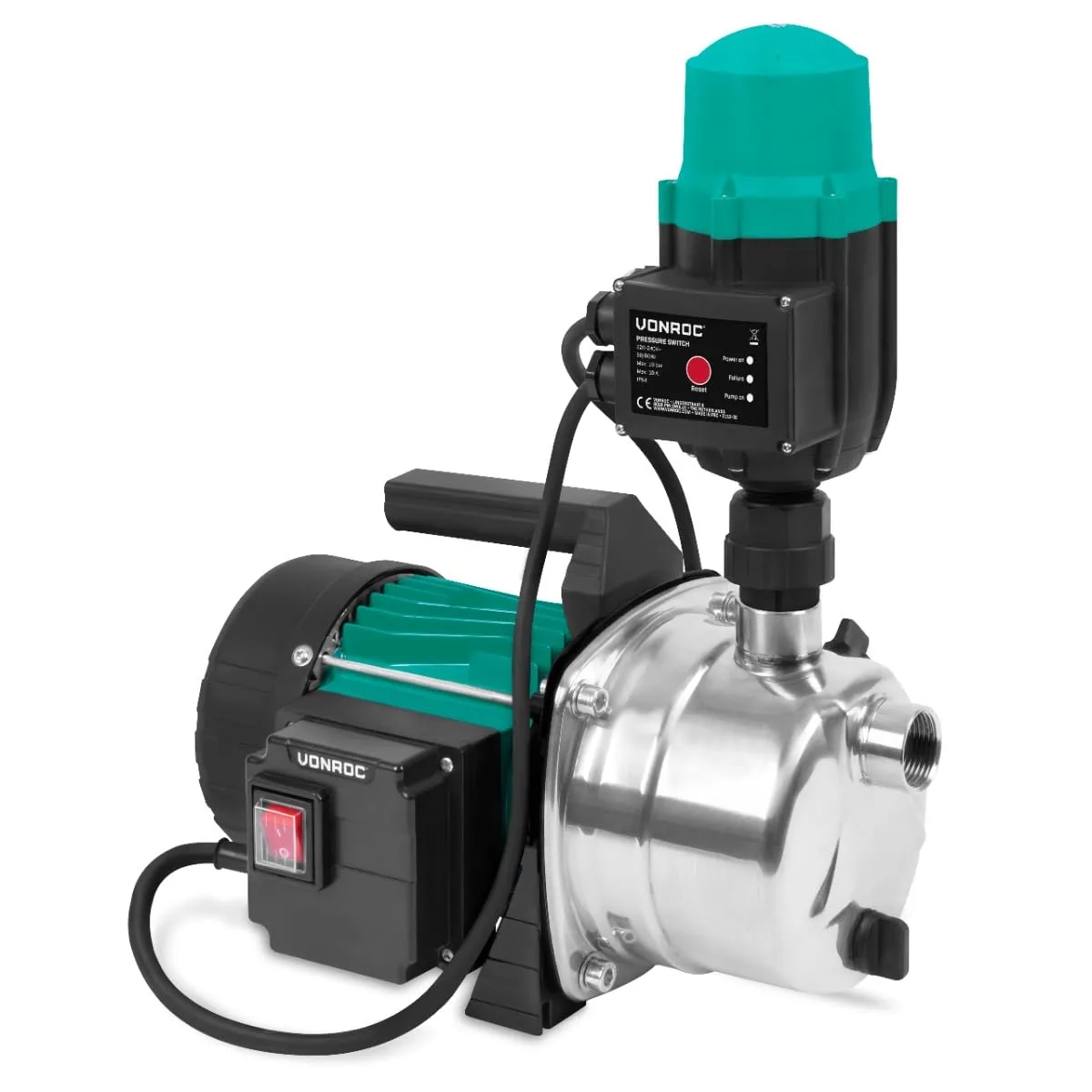VONROC Pompa acqua idrofora autoadescente 1000W | 3500 l/h - immagine 1