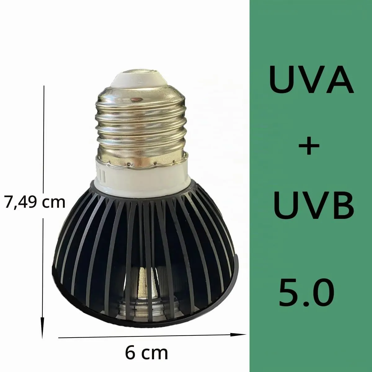 QeeHeng Tortoise Heat Lamp Basking, Lampadina di calore UVA e UVB Rettile Lampada di riscaldamento per tartaruga, Pet Heating Light Lampada per Rettile Turtle e Amphibians (UVA + UVB 5.0 lampada) - immagine 3