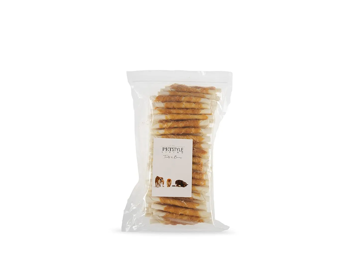Petstyle Living Bastoncini da Masticare con Polo - Snack per Cani - 12,5cm - 100 Pezzi - immagine 1