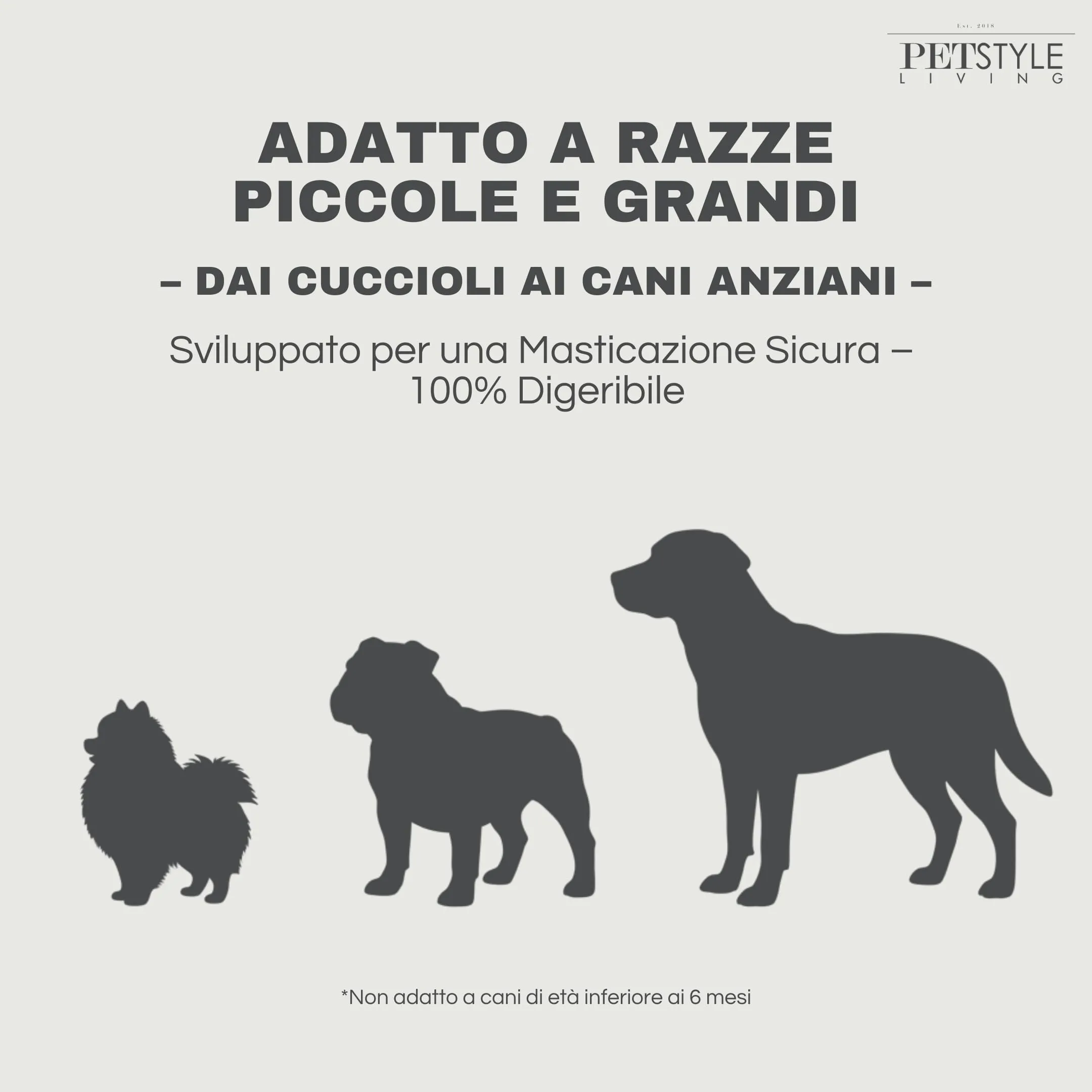 Petstyle Living Bastoncini da Masticare con Polo - Snack per Cani - 12,5cm - 100 Pezzi - immagine 5