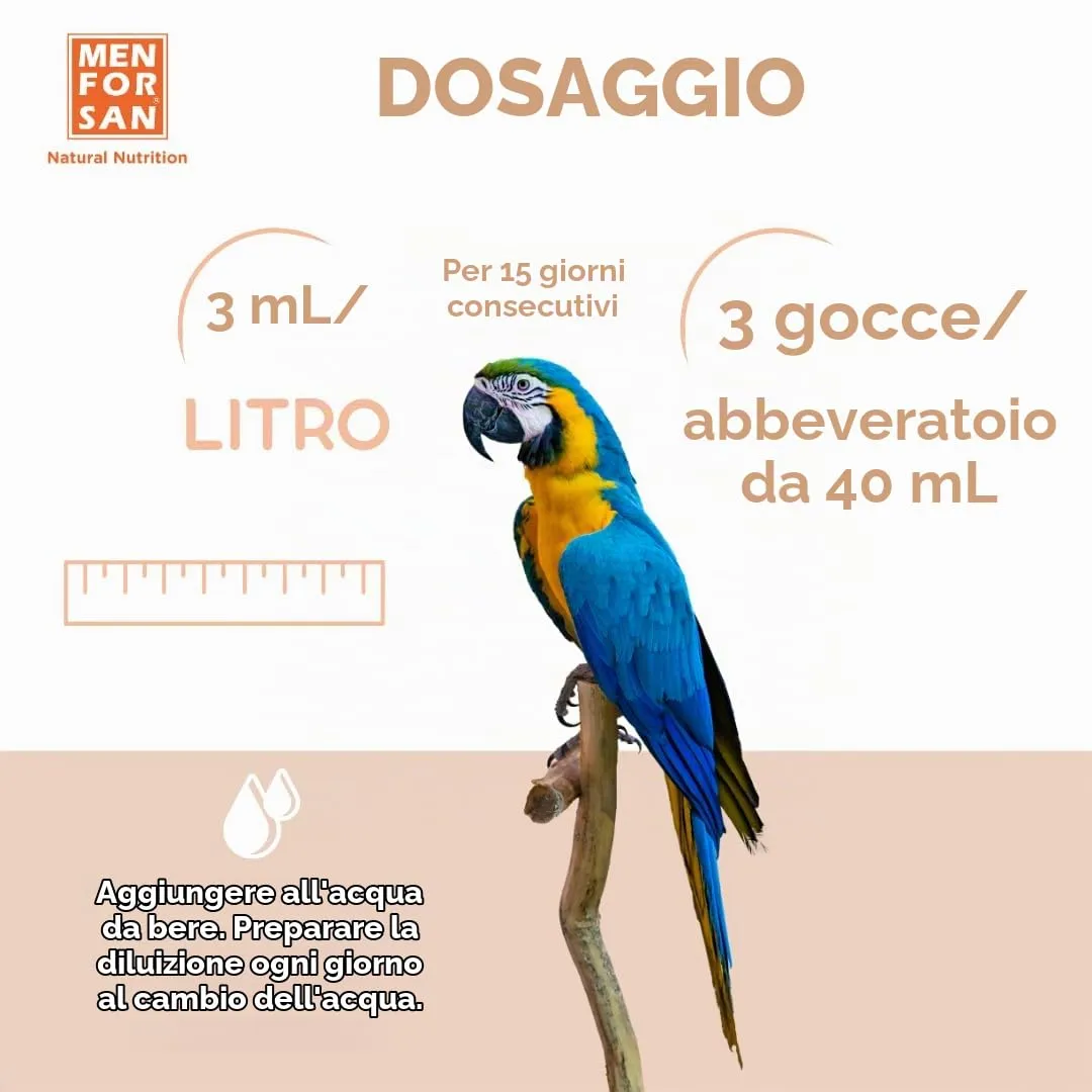 MENFORSAN Mangime complementare per uccelli in muta | 30 ml - immagine 4