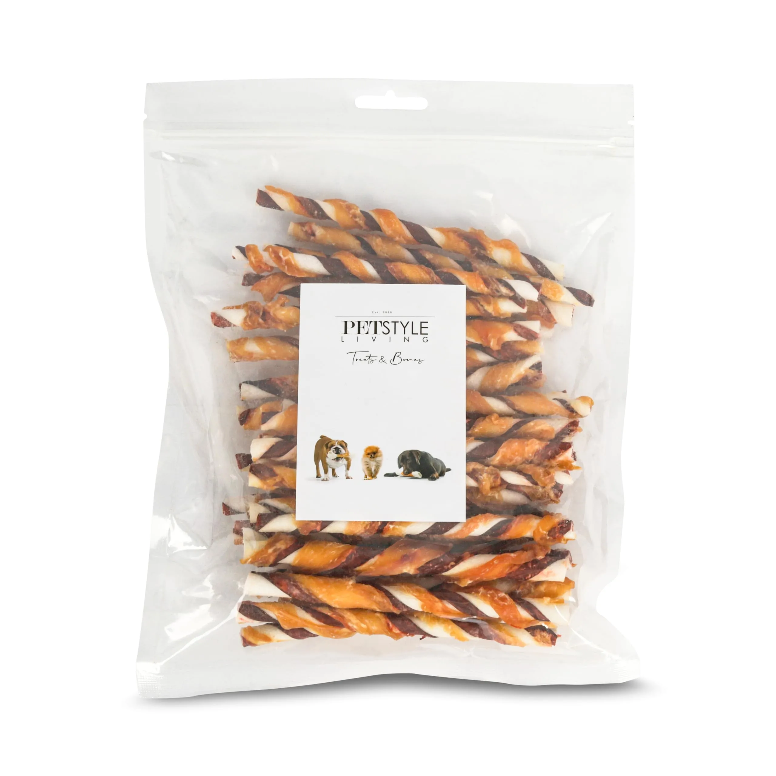 Petstyle Living Bastoncini da Masticare con Pollo e Manzo - Snack per Cani - 12,5cm - 30 Pezzi - immagine 1