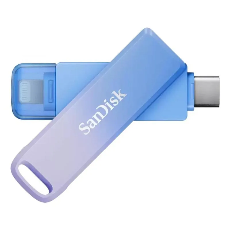 Unità flash USB Sandisk Creator Phone Drive 256GB USB Type-C/Lightning Blu Lilla - immagine 1