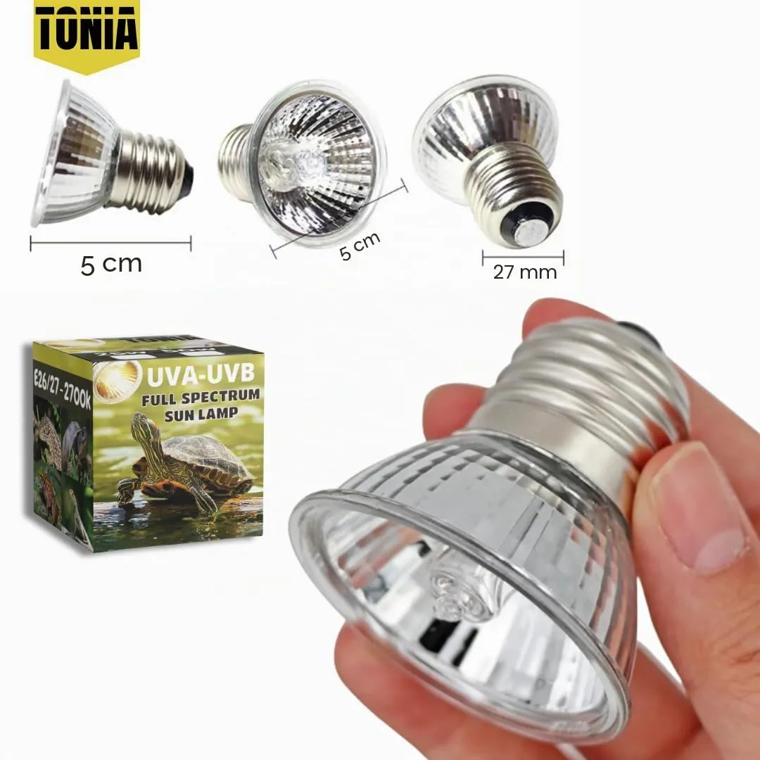 Tonia Lampada UVB 3.0 25W e 50W – Luce solare a spettro completo per rettili e anfibi (6, 50w) - immagine 5