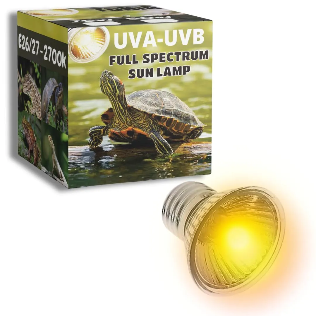 Tonia Lampada UVB 3.0 25W e 50W – Luce solare a spettro completo per rettili e anfibi (1, 50w) - immagine 1