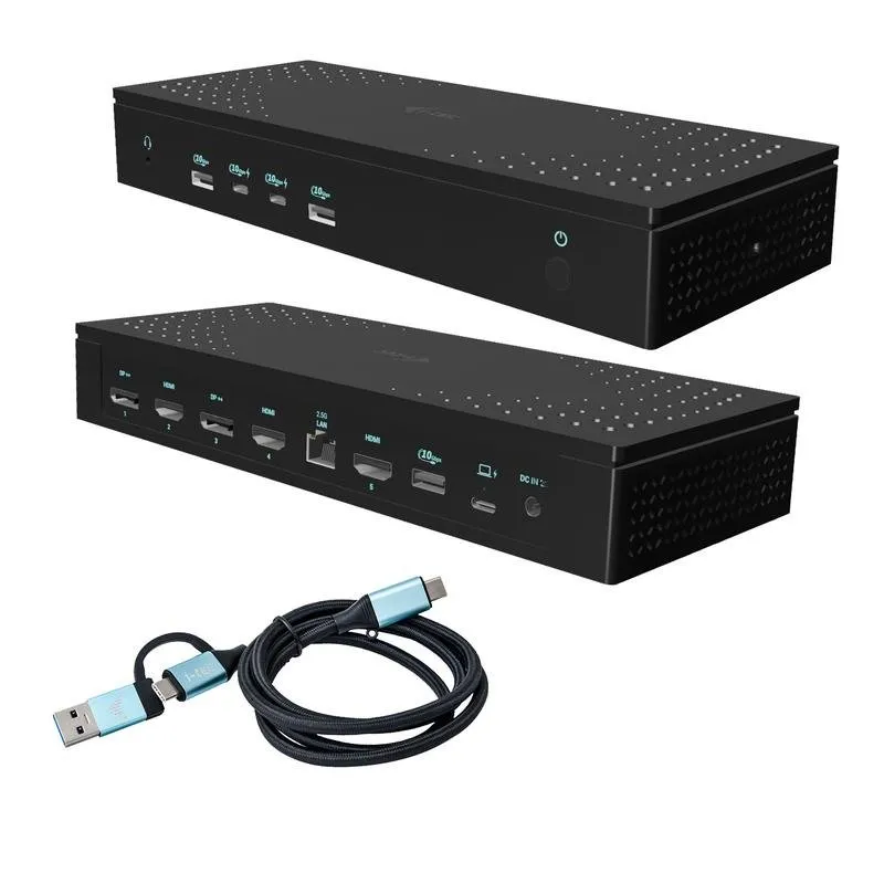 Base per laptop I-Tec Universal 5x 4K Display Docking Station 2.5GbE 100W USB-C - immagine 1