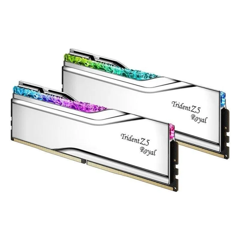 Memoria RAM G.Skill Trident Z5 Neo F5-6000J2836G16GX2-TR5S 32GB 2x16GB DDR5 6000MHz CL28 RGB EXPO XMP Argento - immagine 1