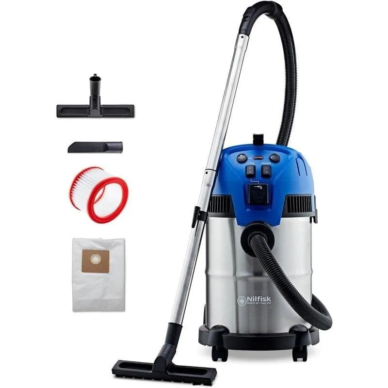 Bidone Aspiratutto Nilfisk Multi II 30 T 1400W 30L Solidi e Liquidi Uso Professionale - immagine 1