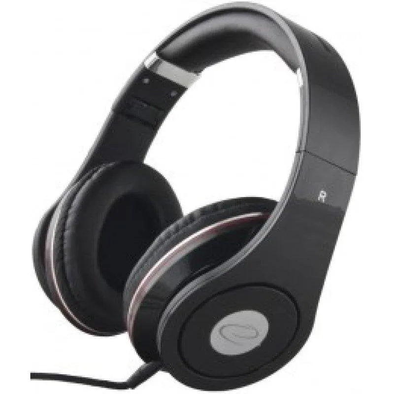 Auricolari Esperanza EH141K con cavo jack 3,5 mm per musica, pieghevoli, neri - immagine 1