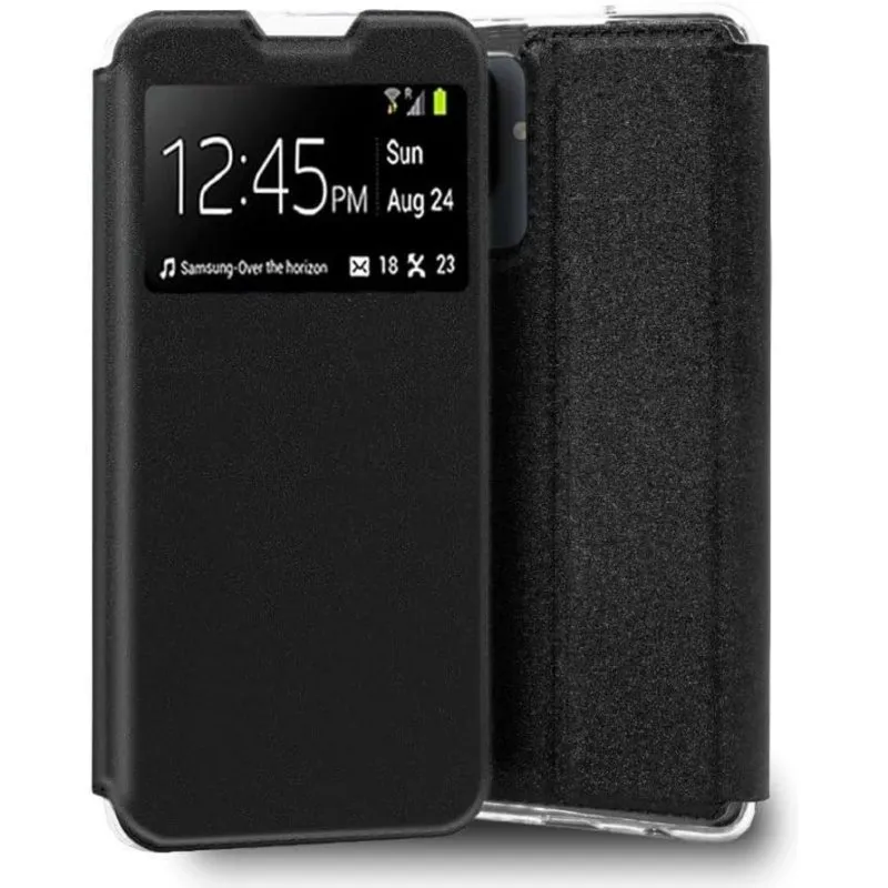 Funda per smartphone Cool Flip Cover Libro Similpelle Nera Antiurto per Samsung Galaxy A07 - immagine 1