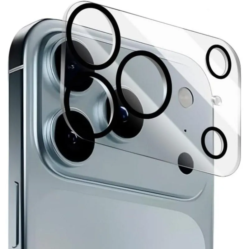 Protezione Camera Cool iPhone 17 Pro Vetro Temperato 9H Antiurto Trasparente - immagine 1