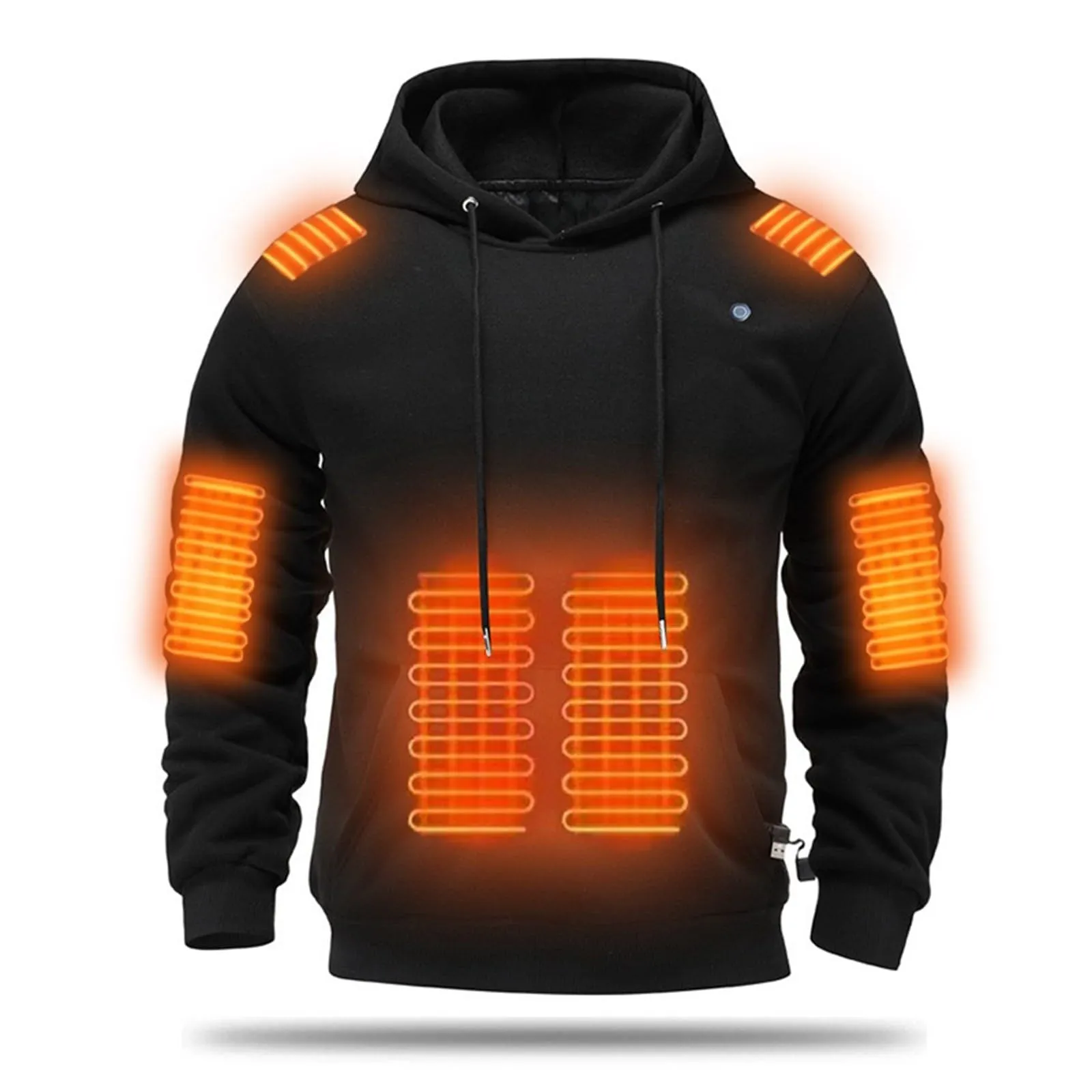 Generico Felpa Riscaldata Unisex, USB Giacca Termica Invernale in Pile, Indumento Riscaldabile per Lavoro E attività Outdoor a Bassa Temperatura - immagine 1