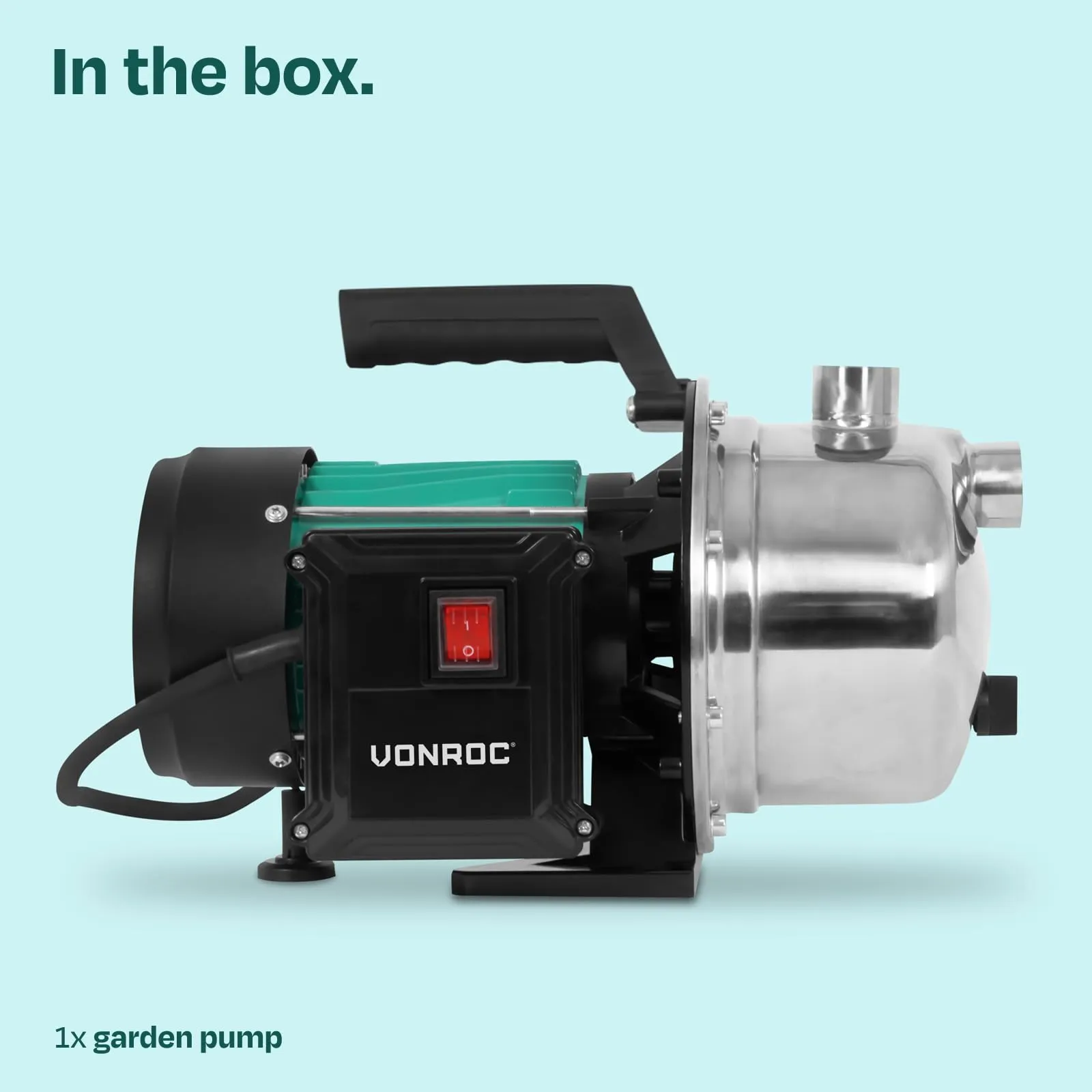 VONROC Pompa acqua idrofora autoadescente 1300W | 5000 l/h - immagine 6