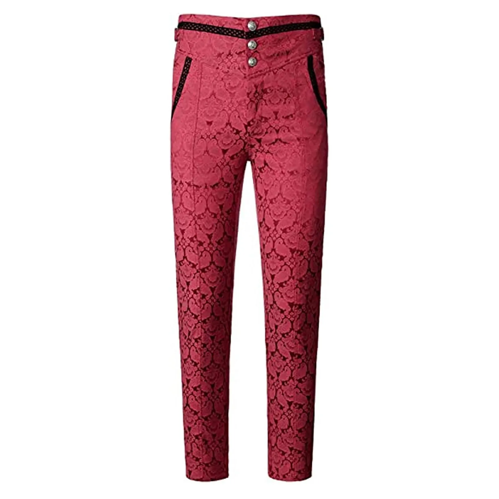 Pantaloni lunghi da uomo, stile gotico, stile vittoriano, per il tempo libero, medievali, carnevale, RD1, XL - immagine 1