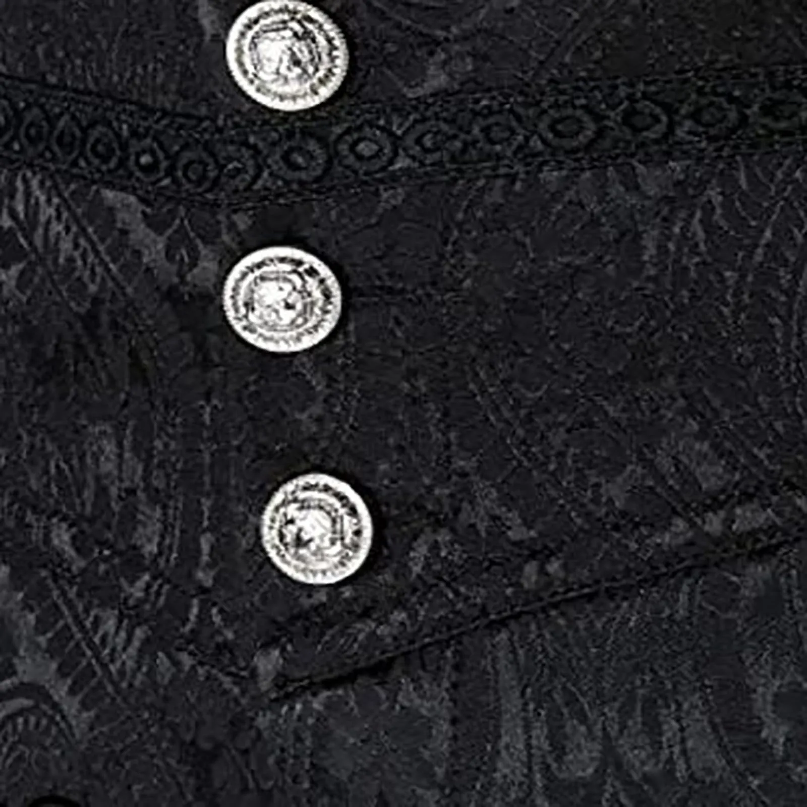 Pantaloni lunghi da uomo, stile gotico, stile vittoriano, per il tempo libero, medievali, carnevale, Nero , S - immagine 2