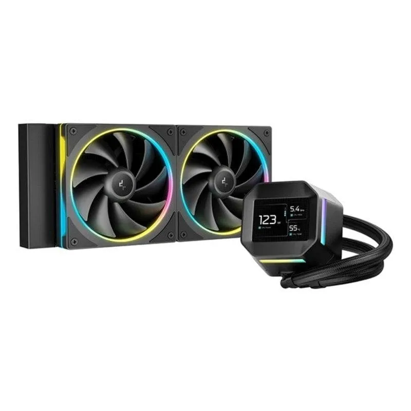 Refrigeración Líquida DeepCool LM240 240 mm 2 Ventilatori LED RGB Nero - immagine 1