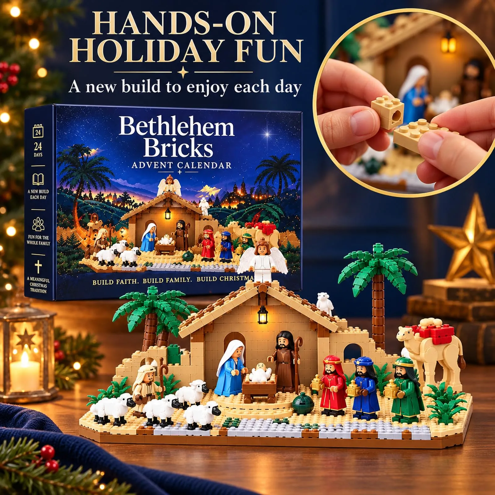 Calendario Avvento 2026 con 24 Mattoncini, Natività Cristiana - immagine 5