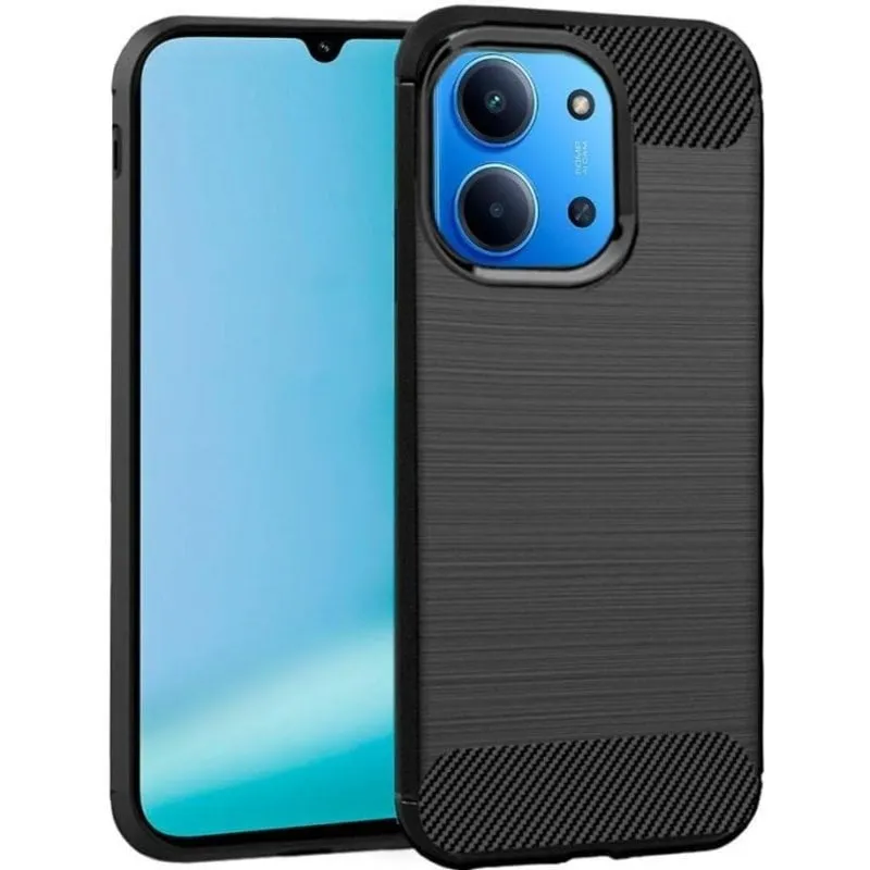 Custodia per smartphone Cool Carbonio Antishock Nera Flessibile per Xiaomi Redmi 15C / 15C 5G / Poco C85 - immagine 1