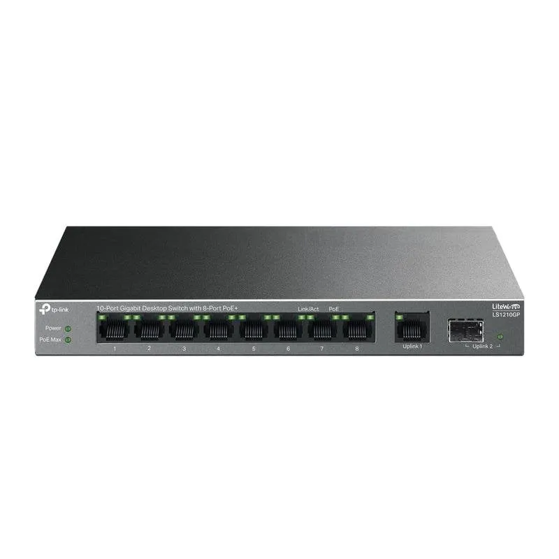 Switch TP-Link LiteWave LS1210GP 9 porte Gigabit PoE+ unmanaged SFP - immagine 1