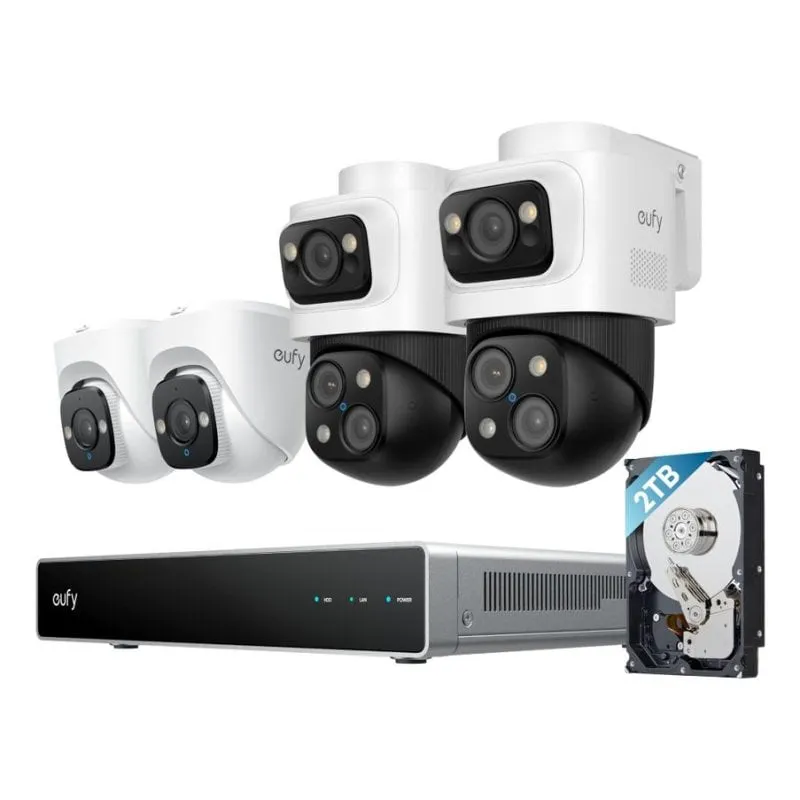 Videocamere di sorveglianza Eufy NVR Security System S4 4K Visione Notturna Interno ed Esterno Zoom Ottico - immagine 1