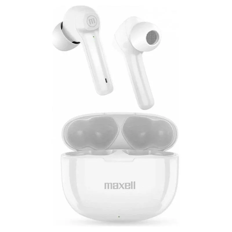 Auricolari Maxell Dynamic+ In-ear Wireless Bluetooth per Musica e Chiamate con Custodia di Ricarica Bianchi - immagine 1