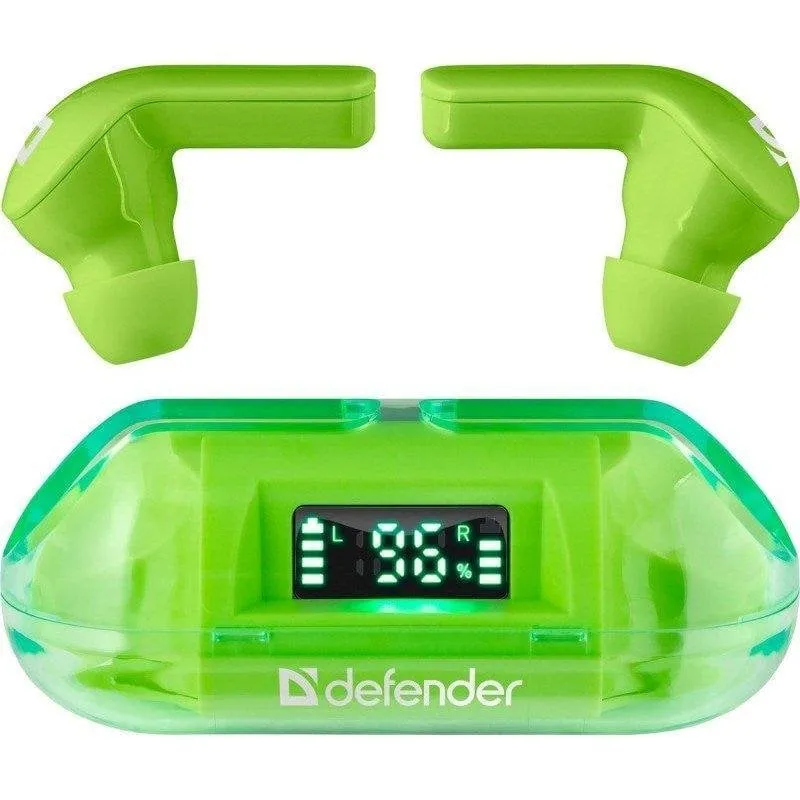 Auricolari Defender Twins 916 wireless Bluetooth per uso quotidiano colore verde - immagine 1