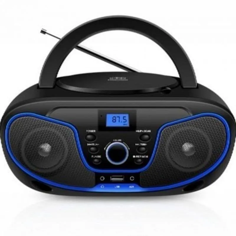 Radio CD Daewoo DW3012 Bluetooth USB FM 4W Nero Blu con equalizzatore - immagine 1