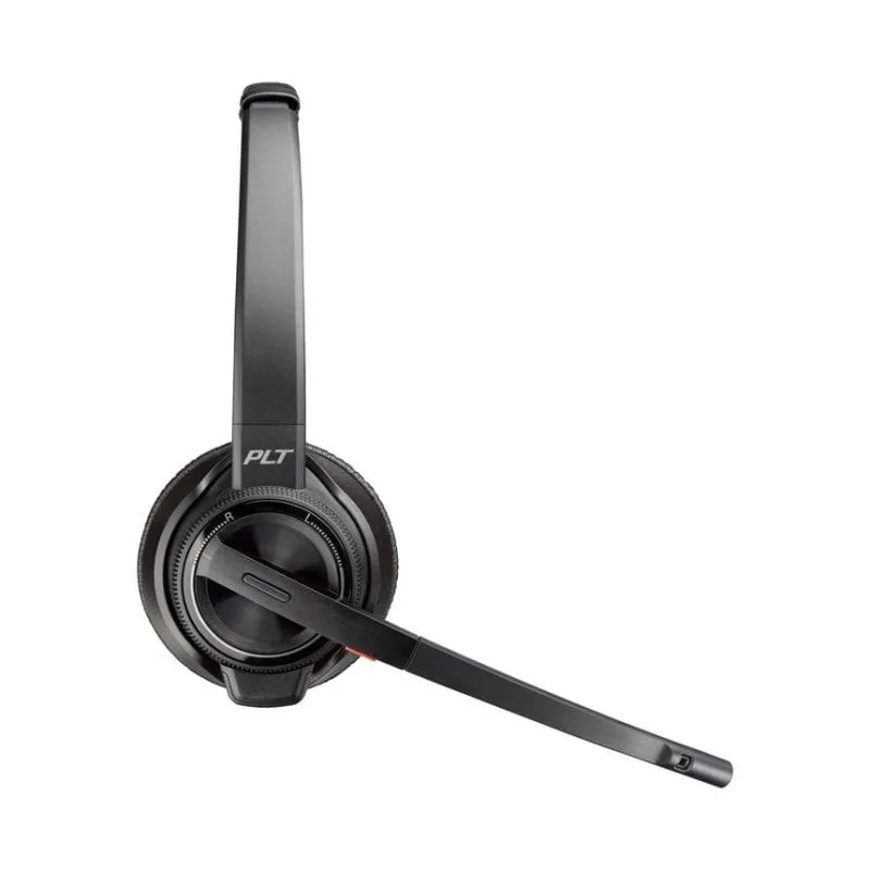 Auricolari Poly Savi 8220 Stereo Wireless Bluetooth con Cancellazione Rumore, Ufficio, Base di Ricarica, Nero - immagine 1
