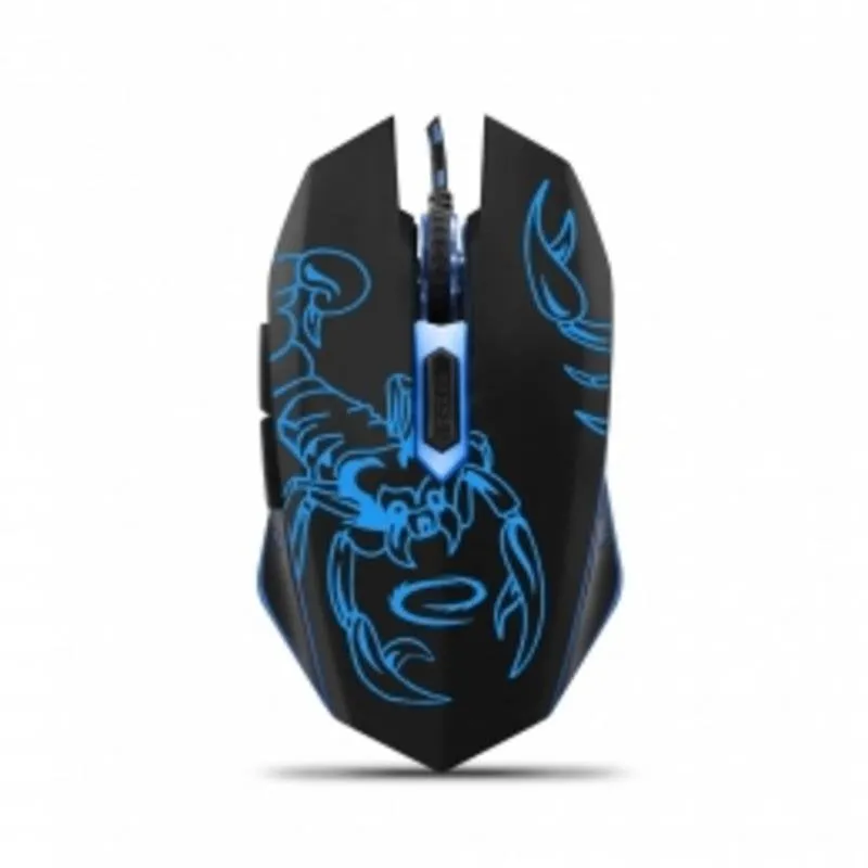Ratón Esperanza MX203 Scorpio USB 2400DPI Nero Blu Retroilluminato Gaming - immagine 1