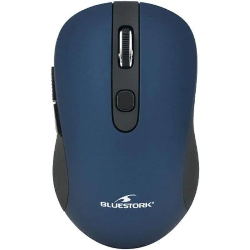 Mouse Bluestork M-WL-OFF60 Wireless 1600 DPI Nero Blu 6 Tasti Ambidestro - immagine 1